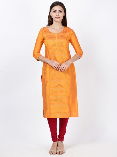 

Soch Women Orange Solid Straight Kurta