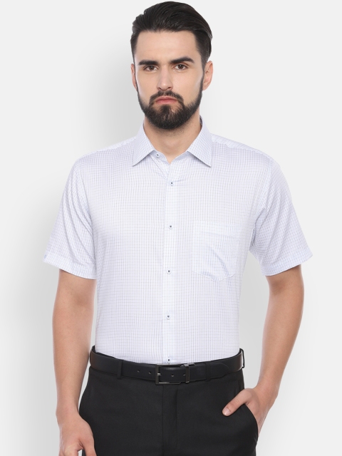 

Van Heusen Men Blue Regular Fit Checked Formal Shirt