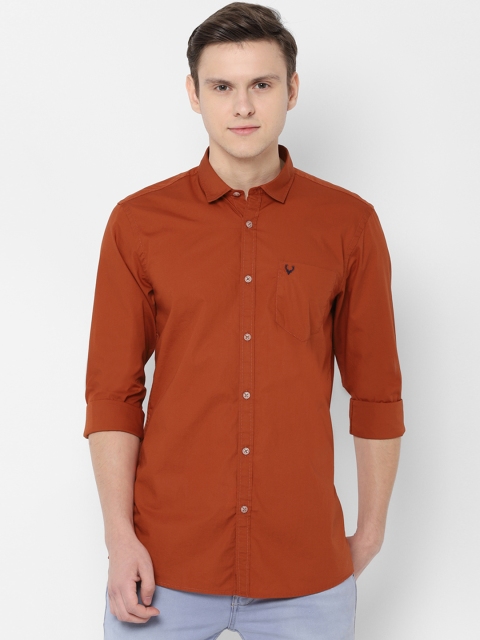 

Solly Jeans Co. Men Orange Regular Fit Solid Casual Shirt