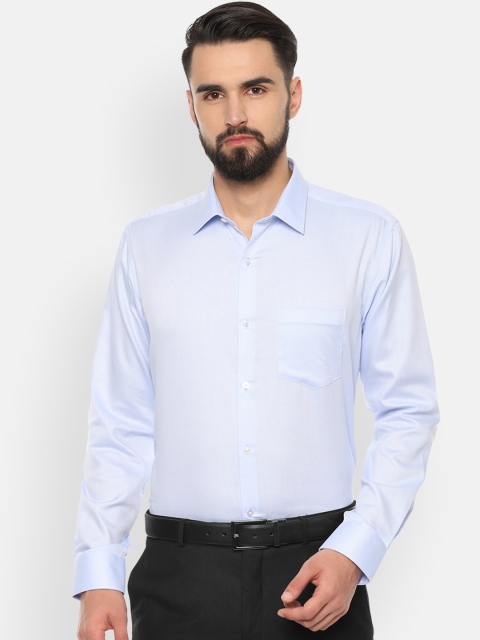 

Van Heusen Men Blue Regular Fit Self Design Formal Shirt