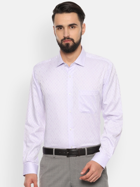 

Van Heusen Men Purple Regular Fit Self Design Formal Shirt