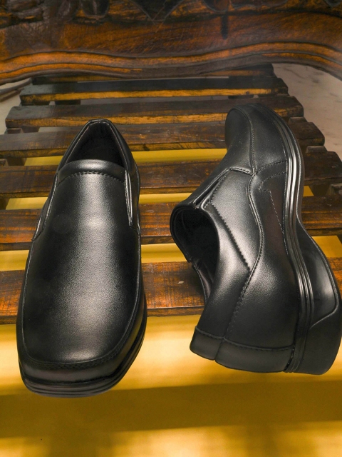 

Alberto Torresi Men Black Solid Formal Slip-On Shoes