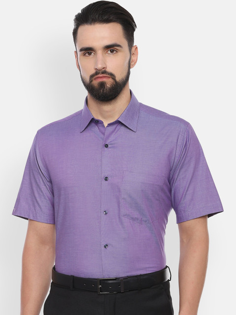 

Van Heusen Men Purple Regular Fit Self Design Formal Shirt