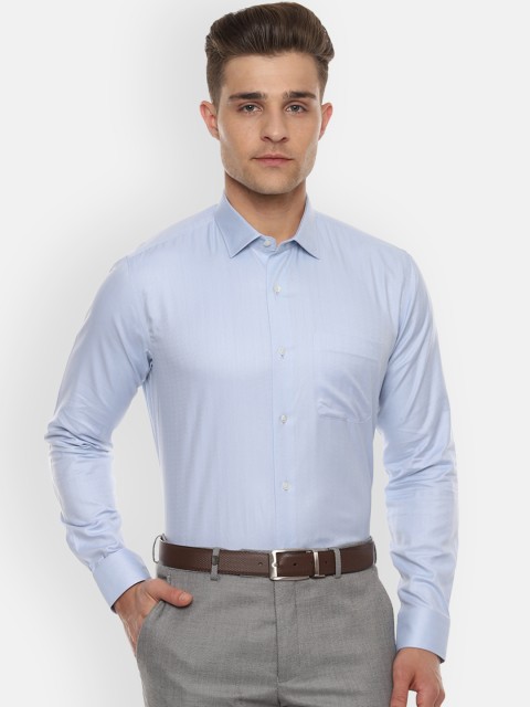 

Van Heusen Men Blue Slim Fit Self Design Formal Shirt