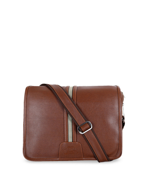 

Leather World Unisex Tan Brown Solid Messenger Bag
