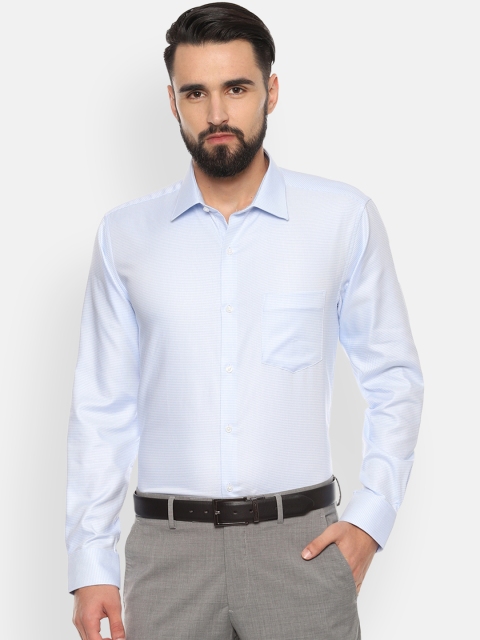 

Van Heusen Men Blue Regular Fit Self Design Formal Shirt