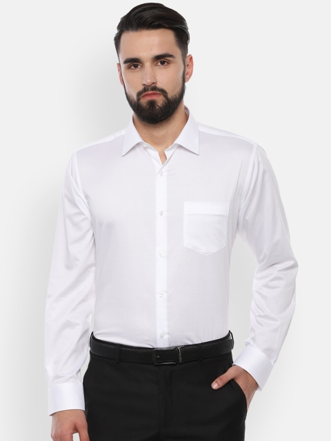 

Van Heusen Men White Regular Fit Self Design Formal Shirt