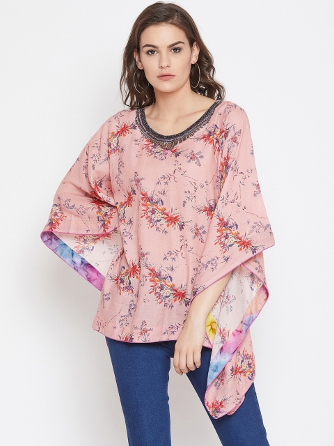 

The Kaftan Company Women Pink Floral Print Kaftan Top