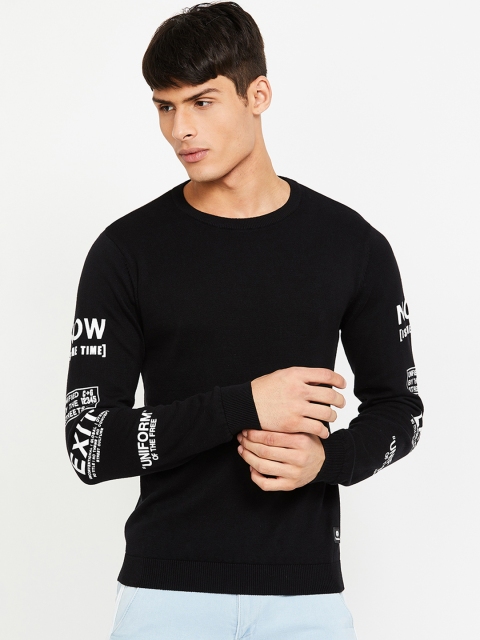 

Bossini Men Black Printed Sweater