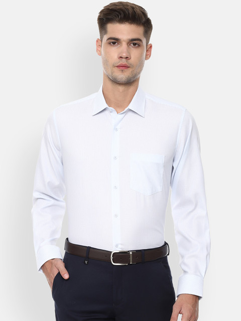 

Van Heusen Men Blue & White Regular Fit Striped Formal Shirt