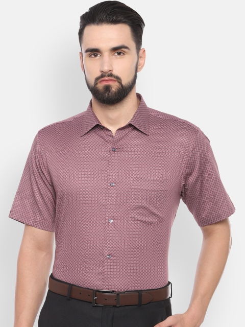 

Van Heusen Men Maroon Regular Fit Printed Formal Shirt
