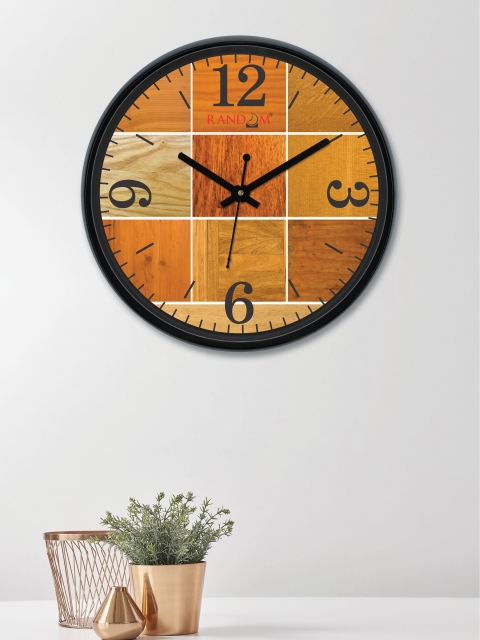 

RANDOM Brown & Orange Round Colourblocked 30 cm Analogue Wall Clock