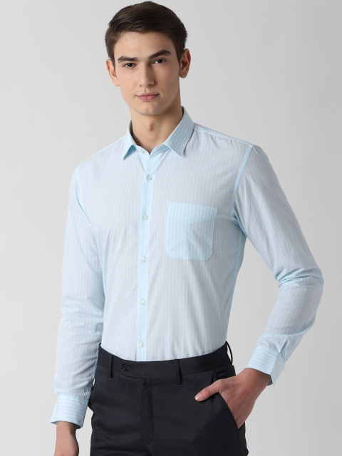 

Peter England Men Blue & White Slim Fit Striped Formal Shirt