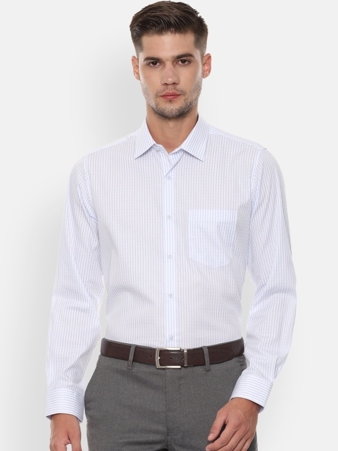 

Van Heusen Men Blue & White Regular Fit Striped Formal Shirt