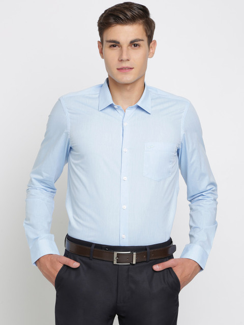 

Crocodile Men Blue Slim Fit Solid Formal Shirt