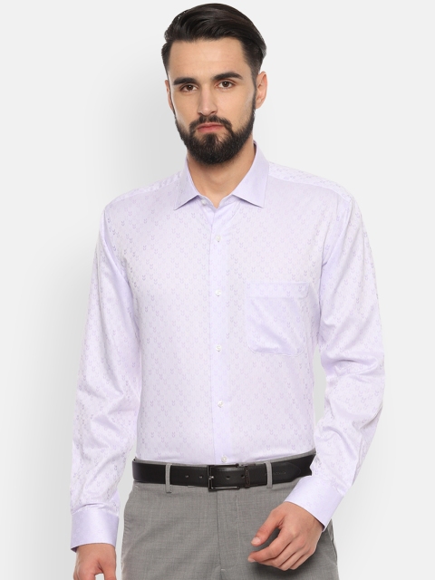

Van Heusen Men Purple Regular Fit Self Design Formal Shirt