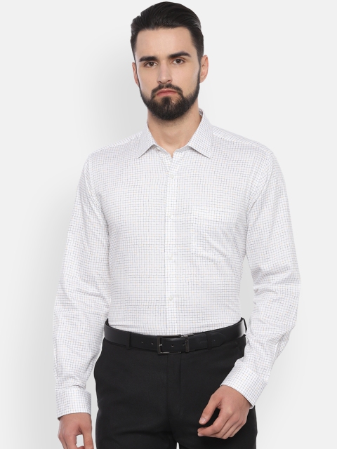 

Van Heusen Men White Regular Fit Checked Formal Shirt