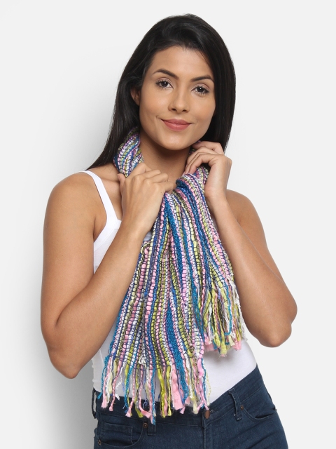 

Anekaant Women Multicoloured Striped Stole, Multi