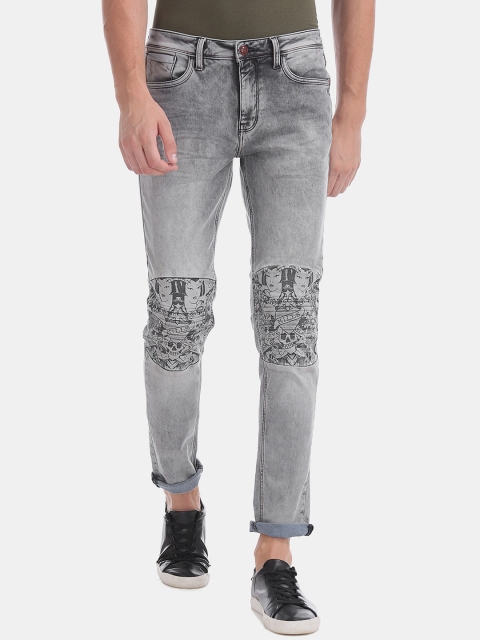 

Ed Hardy Men Grey Slim Fit Mid-Rise Clean Look Stretchable Jeans