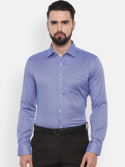 

Van Heusen Men Blue Slim Fit Self Design Formal Shirt