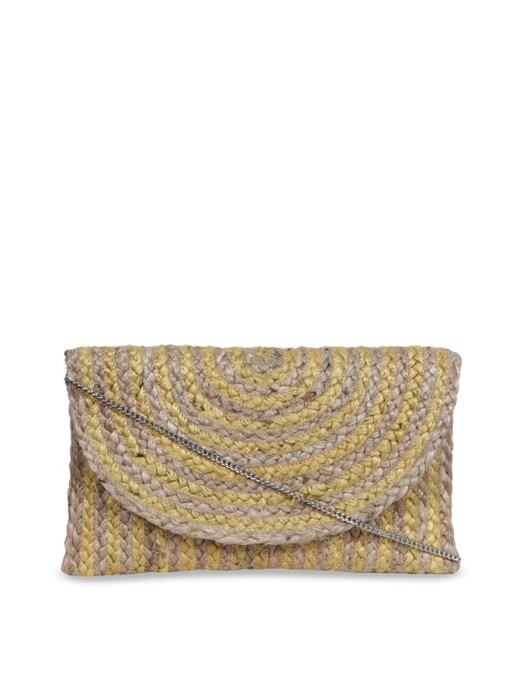 

Diwaah Yellow & Beige Self Design Sling Bag