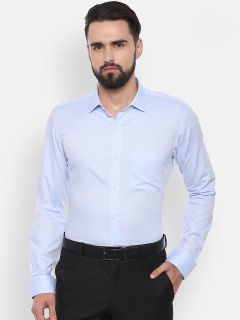 

Van Heusen Men Blue Slim Fit Self Design Formal Shirt