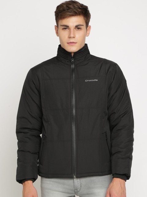 

Crocodile Men Black Solid Water Resistant Padded Jacket