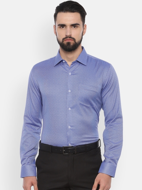 

Van Heusen Men Blue Slim Fit Self Design Formal Shirt