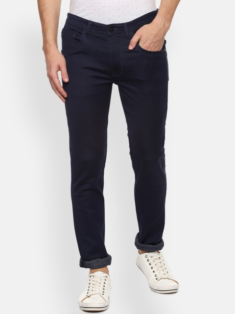 

V Dot Men Navy Blue Skinny Fit Mid-Rise Clean Look Stretchable Jeans