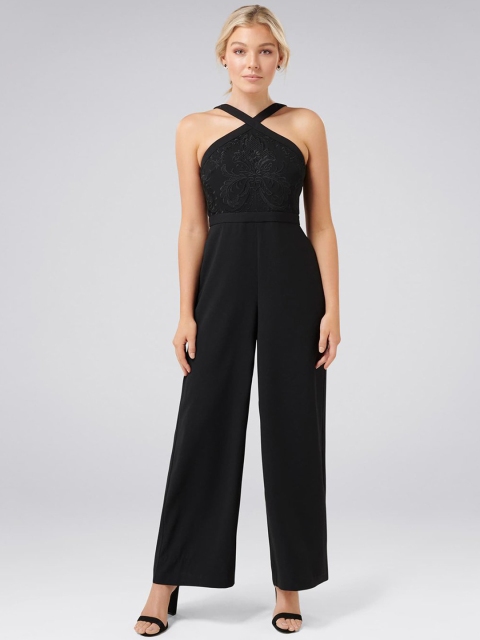 

Forever New Women Black Solid Basic Jumpsuit