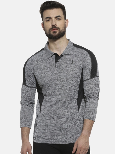 

Campus Sutra Men Grey Solid Polo Collar T-shirt