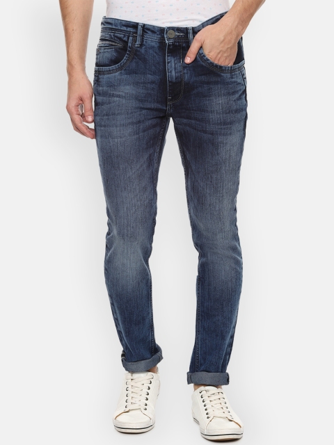 

V Dot Men Blue Skinny Fit Mid-Rise Clean Look Stretchable Jeans