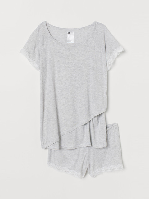 

H&M Women Grey Solid MAMA Nursing Sustainable Lounge Pants