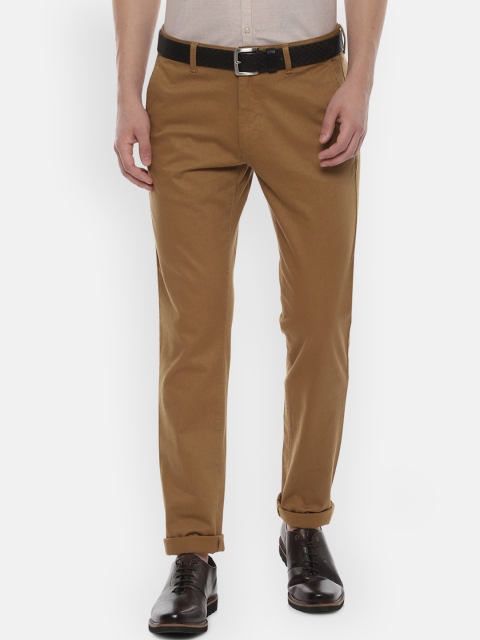 Van Heusen Sport Men Khaki Slim Fit Solid Regular Trousers