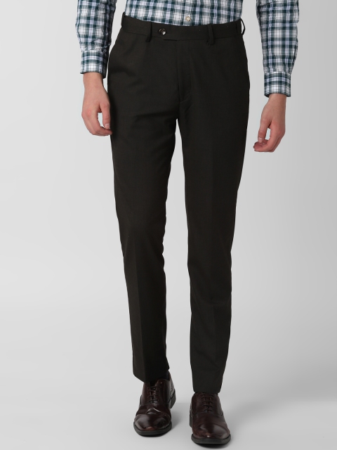 

Peter England Men Black Slim Fit Solid Formal Trousers