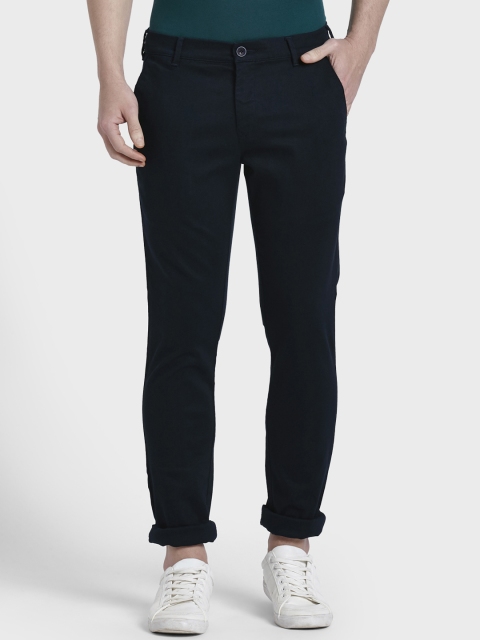 

ColorPlus Men Navy Blue Regular Fit Solid Regular Trousers