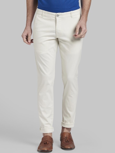 

Parx Men Off-White Regular Fit Self Design Regular Trousers