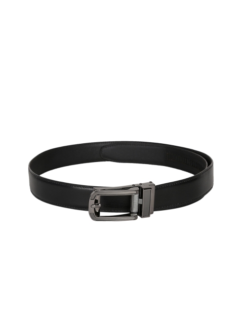 

Van Heusen Men Black Solid Leather Belt