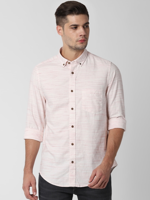 

Peter England Casuals Men Pink Slim Fit Solid Casual Shirt