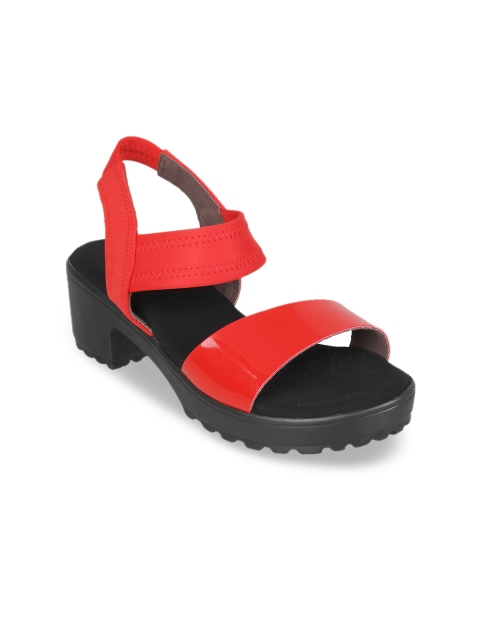 

Mochi Girls Red Solid Heels