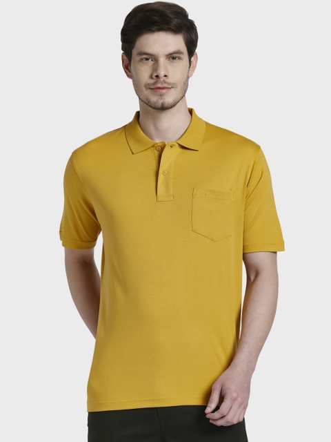 

ColorPlus Men Yellow Solid Polo Collar T-shirt