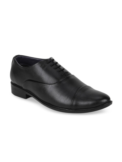 

Peter England Men Black Solid Oxfords