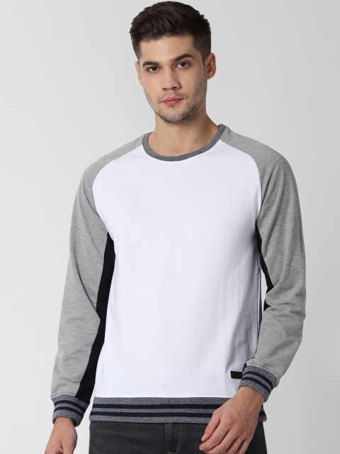 

Peter England Casuals Men White Solid Pullover Sweatshirt