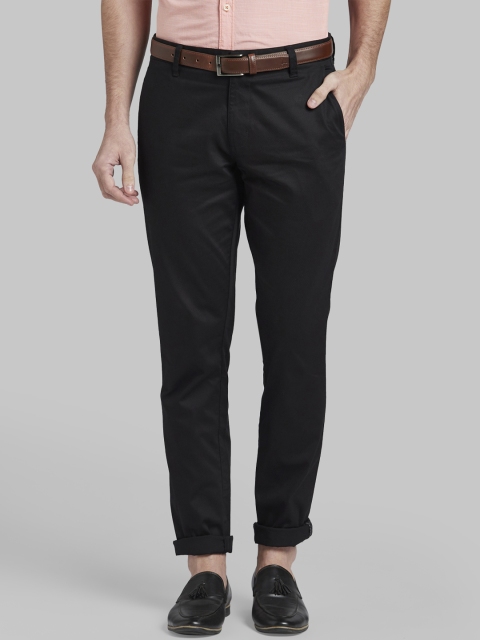 

Parx Men Black Regular Fit Solid Regular Trousers