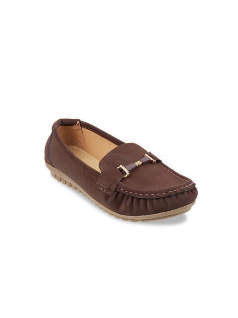

Mochi Women Brown Solid Loafers