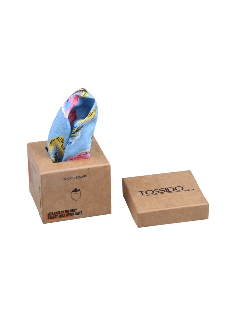 

Tossido Men Blue & Pink Printed Pocket Squares