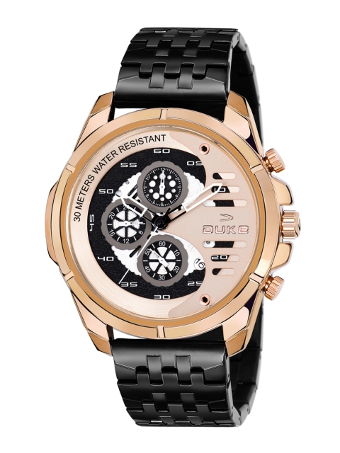 

Duke Men Rose Gold Analogue Chronograph Watch DK4009CRM02C