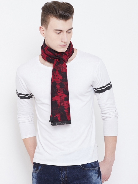 

Alvaro Castagnino Men Red & Black Woven Design Muffler