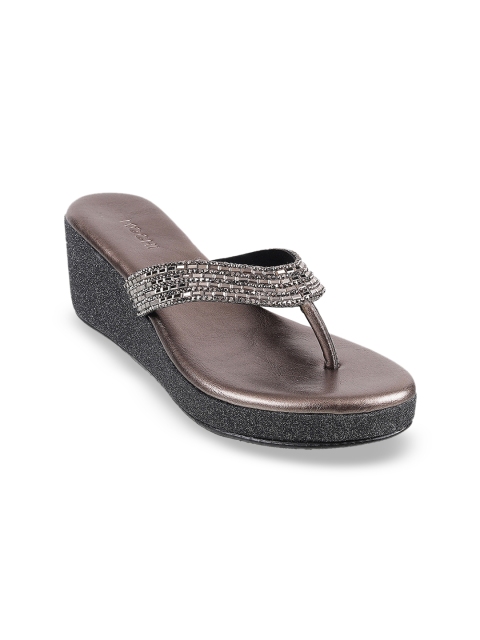 

Mochi Girls Gunmetal-Toned Embellished Heels, Metallic