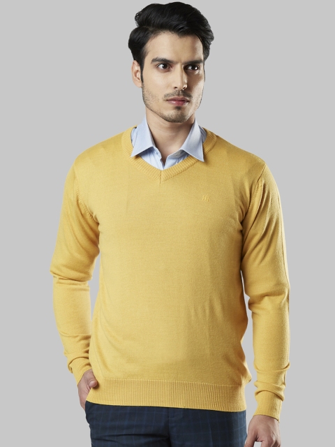 

Raymond Men Yellow Solid Sweater